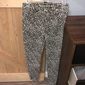 American Eagle high-rise leopard jeans